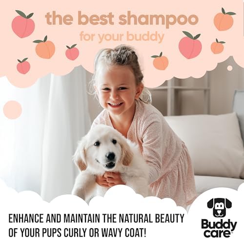 Curly Coat Dog Shampoo by Buddycare | Deep Cleansing Shampoo for Dogs | Fresh Scented | with Aloe Vera and Pro Vitamin B5 (169.07oz)