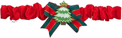 Blueberry Pet Festival Fever Christmas Tree Dog Collar Cover – Holiday Decorative Accessory Fits Small, Medium & Large Dog Collars