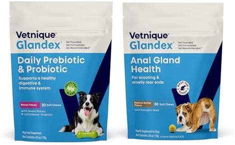 Vetnique Glandex Probiotic & Anal Gland Chews Bundle - 30ct + 30ct
