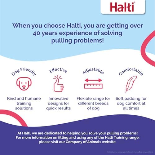 Halti Headcollar | Size 2, Cobalt Blue | Training Collar for Medium Dogs