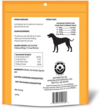 Amazon Brand - Solimo Chicken Jerky Dog Treats, 2 pounds (Packaging May
