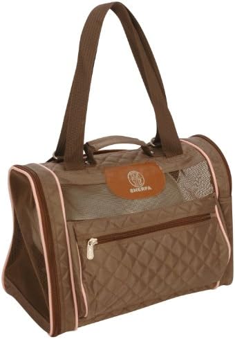 Sherpa Backpack Pet Carrier, Medium, Brown and Pink
