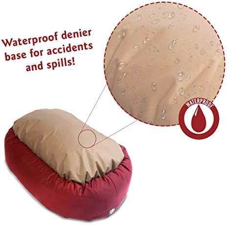 Majestic Pet Bagel Calming Dog Bed, 32 Inch Medium, Round, Washable, Red