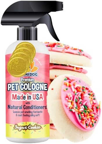 Bodhi Dog Premium Dog Cologne - Deodorizing Dog Perfume & Conditioner for Dogs & Cats - Natural Long Lasting Spray - Keeps Pets Fresh All Day - Gentle, Safe Formula, Made in USA -Sugar Cookie 17 Fl Oz