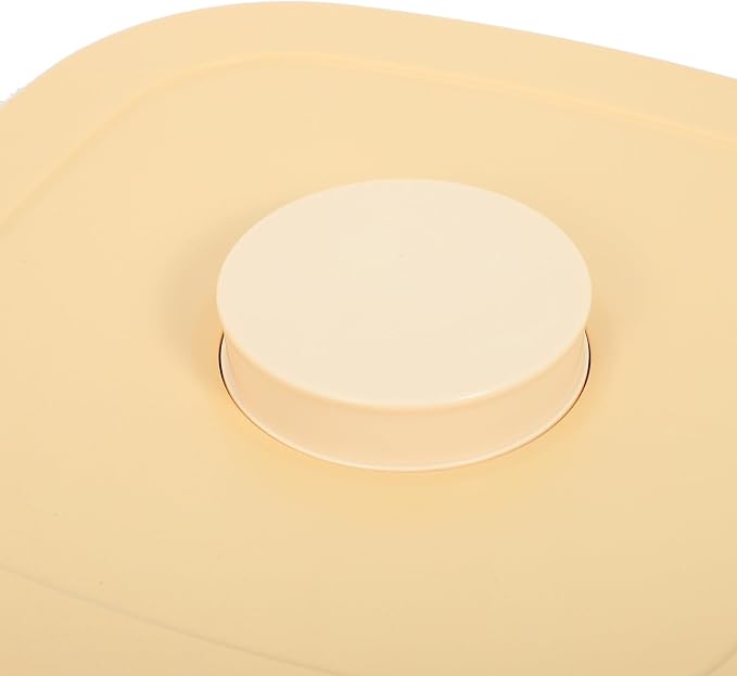 TOYANDONA Large Airtight Pet Food Storage Container with Vacuum Seal, Yellow High-capacity Dog and Cat Food Bin, Moisture-proof Grain Holder for Home Use