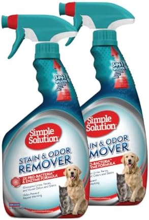 Simple Solution Extreme Stain & Odor Remover, Pee Cleaner, 32oz (Pack of 2)