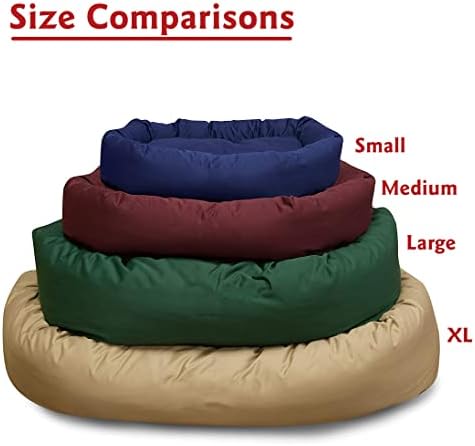 Majestic Pet Bagel Calming Dog Bed, 32 Inch Medium, Round, Washable, Gray