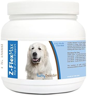 Healthy Breeds Great Pyrenees Z-Flex Max Hip & Joint Soft Chews 100 Count, Brown