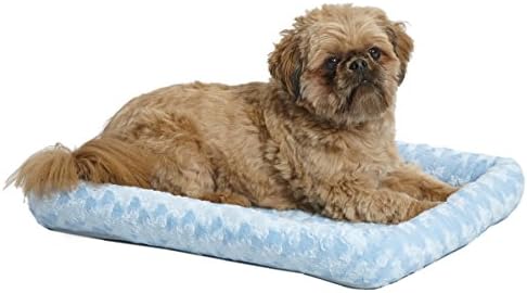 MidWest Homes for Pets Blue Fashion iCrate Starter Kit, 24-inch Dog Crate Bundle for Small Dogs, Includes Cage, Pet Bed, 2 Bowls and Privacy Cover