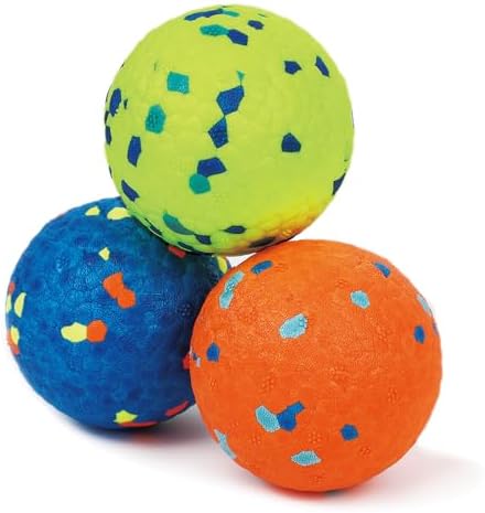 Indestructible Dog Balls for Aggressive Chewers, E-TPU Durable Fetch Balls for Large Medium Dogs, Outdoor Indoor, Pool Play, Puppy Birthday Gifts, (2.5 Inch, Pack of 3)