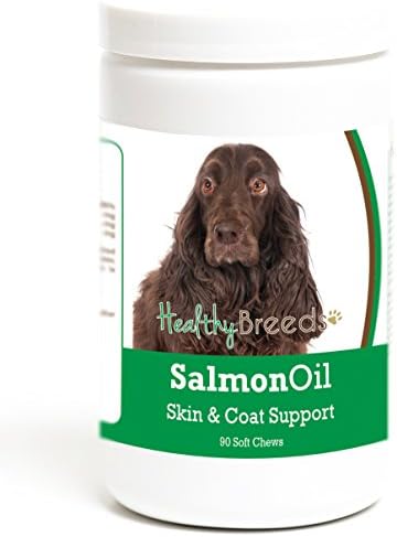 Healthy Breeds Field Spaniel Salmon Oil Soft Chews 90 Count, Brown