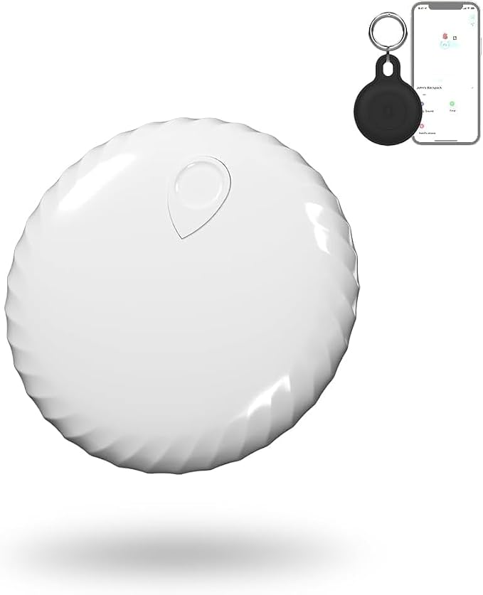 FinderTag Alternative, Key Finder, Item Locator Compatible with Find My (iOS Only), Smart Tracker for Luggage/Backpacks/Suitcases, IP67 Waterproof Rating (White)