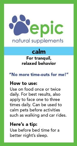 Calm - Natural Odorless Calming Sprays Made for Dogs and Cats that Promotes Calm and Relaxed Behavior. Made in USA (Dropper, 1 Ounce)