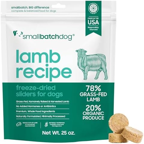 smallbatch Freeze Dried Raw Dog Food, Grass-Fed Lamb Recipe, 25 oz