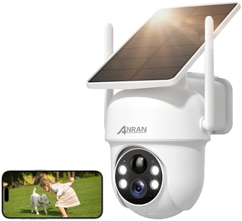 ANRAN Solar Security Cameras Wireless Outdoor,2K Cameras for Home Security