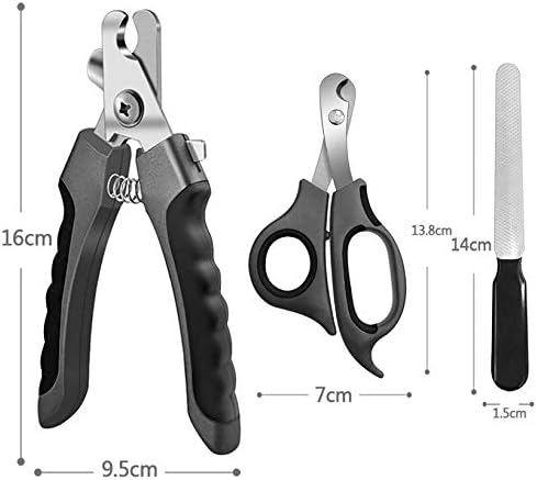 Pet Nail Clippers & Trimmers Set, Razor Sharp, Grey