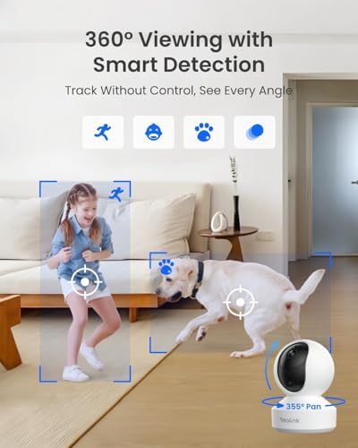 REOLINK 5MP Indoor Security Camera E1 Pro+E1 Pro-B plug-in Camera Support 2.4/5 GHz WiFi, 360 Degree Baby/Dog Monitor with Auto Tracking, Person/Pet Detection, Night Vision, 2 Way Audio, Local Storage