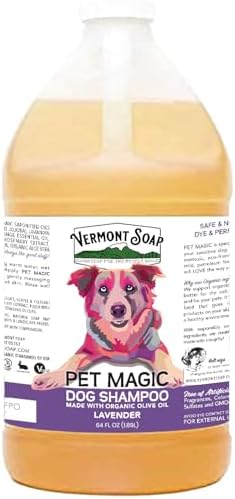 VERMONT SOAP Organic Pet Shampoo, Lavender Natural Dog Shampoo, 64 oz