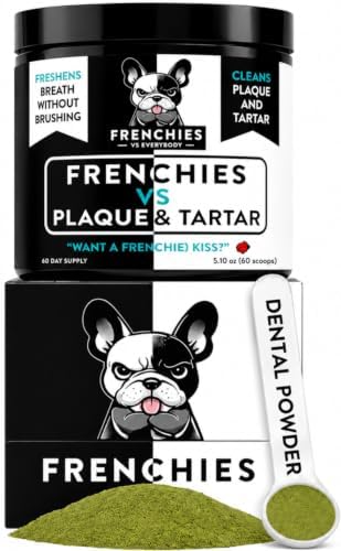 Frenchies vs Plaque & Tartar - Dog Dental Powder for Teeth Cleaning