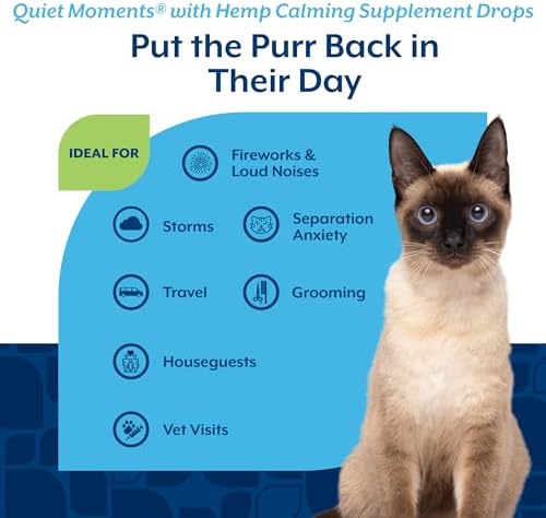 NaturVet Hemp Quiet Moments Calming Drops for Cat, 1oz