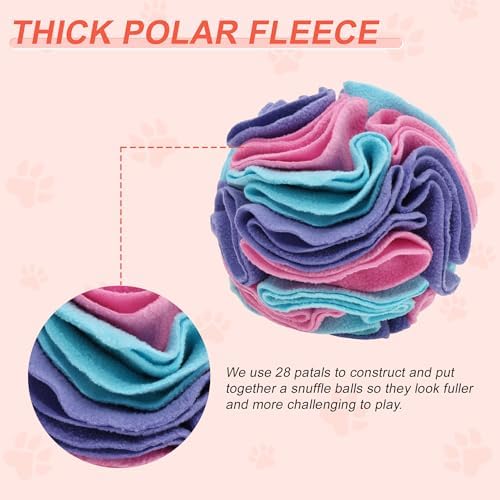 Snuffle Ball for Dogs, Interactive Dog Toys, Blue, Small | Designed for Small Breeds and Puppies, Machine Washable