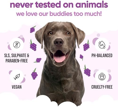 Grape Dog Shampoo by Buddycare | with Aloe Vera and Pro Vitamin B5 (50.72oz)