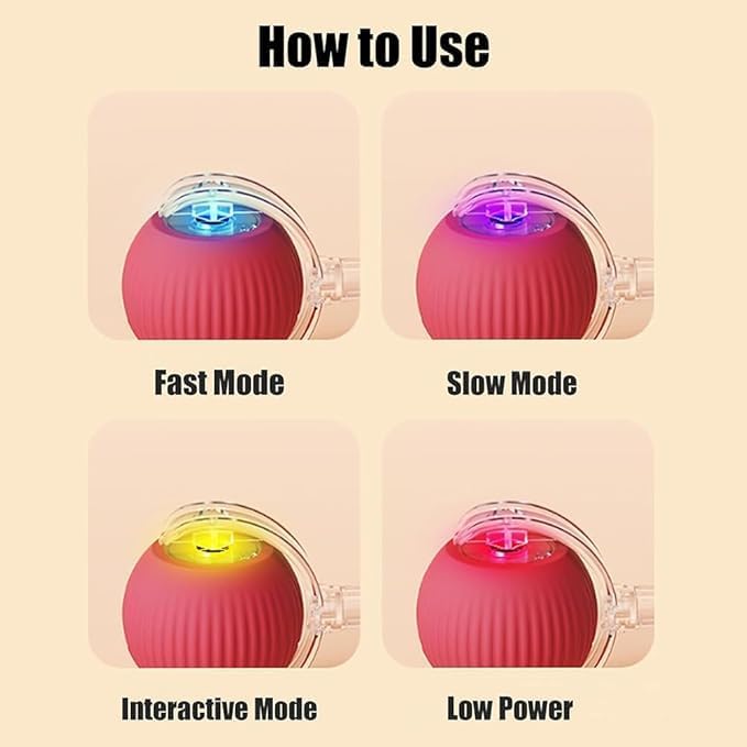 Valentines Day Gifts 2025 New Electric Dog Ball Toy,Electric Ball Dog Toy for Cat,360° Smart Automatic Interactive Rolling Dog Ball, Smart Interactive Pet Toy Ball,Automatic Dog Toy