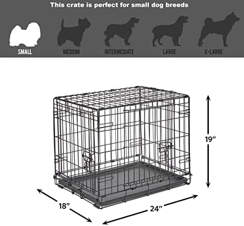 New World by Midwest 24-Inch Double Door Crate, for Small Breeds, 12-20 lbs