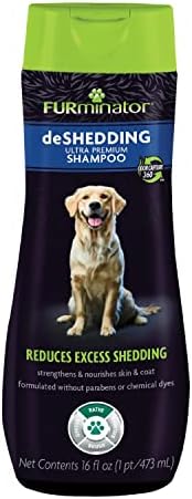 FURminator Ultra Premium deShedding Shampoo for Dogs Helps Reduce Excess Shedding, 16 oz & Ultra Premium deShedding Conditioner for Dogs, Helps Reduce Excess Shedding, 16 oz