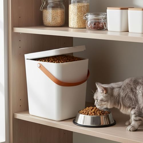 SUNGOOYUE Pet Food Storage Containers, Airtight Dog Cat Food Storage Container with Pump, for Kibble Rice Grain Cereal