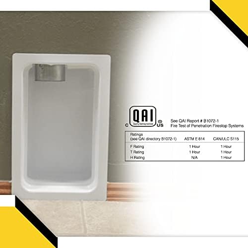 DBX1000M Metal Dryer Vent Box With Snap on Trim Ring | Dryer Box | Recessed Dryer Vent Box | Dryer Vent | Up or Down venting & More | 2x6"