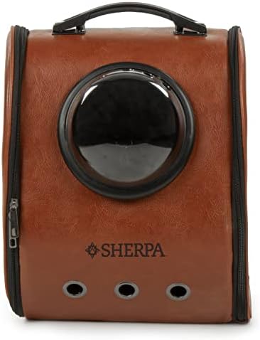 Sherpa Cat Travel Backpack with Bubble View, Airline Approved, Brown