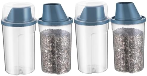 balacoo 4pcs Pet Food Storage Dog Storage Container Slanted Pour Spout Freshness Preserved and Easy Handling