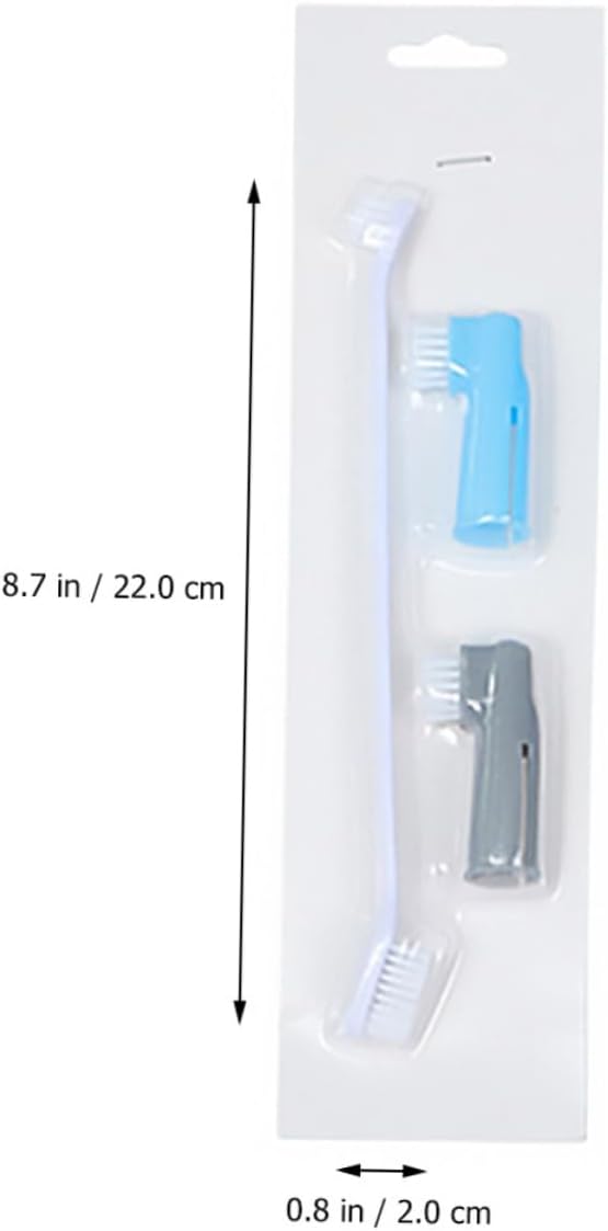 Hemoton 3pcs Pet Toothbrush Professional Dog and Cat Teeth Cleaning Kit Finger Brushes for Gentle Oral Care and Safe for Gums and Teeth