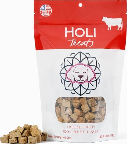 HOLI Freeze Dried Beef Liver Dog Treats – Single Ingredient Beef Dog Treats – Pasture Raised Liver Dog Treats Made in USA – Healthy Liver Treats for Dogs & Diabetic Dog Treat-Friendly - 2oz