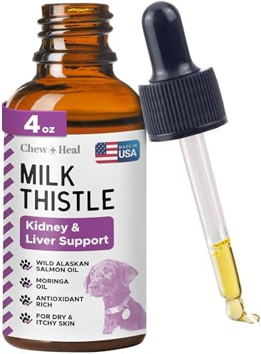 Milk Thistle for Dogs Liver Support, 4 oz - Liquid Milk Thistle Supplement