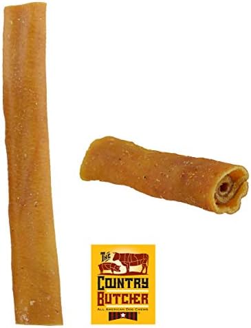 THE COUNTRY BUTCHER Pork Roll Dog Chews, Large Breed Dental Treat, 10 Count