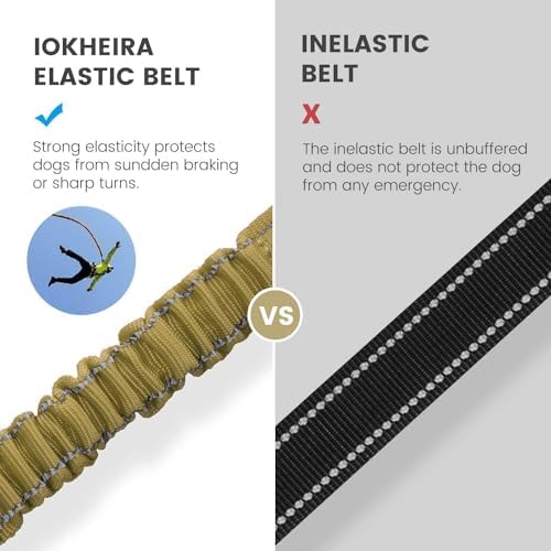 IOKHEIRA Dog Seat Belt 3-in-1 Car Harness - Green
