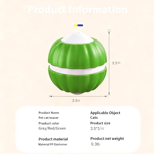 Interactive Cat Toys for Indoor Cats,Automatic Moving Kitten Toys | Cat Toys for Bored Indoor Adult Cats,Smart Rechargeable Cat Enrichment Toys for Cats to Keep Them Busy, Cat Balls Pet Toys