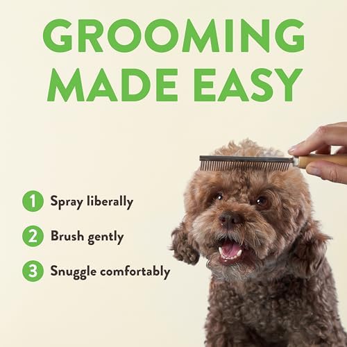 TropiClean Dog Detangler Spray Dematting, Leave-in Conditioner, 1 Gallon