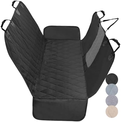 VIVAGLORY Dog Seat Cover Hammock - Black, Standard