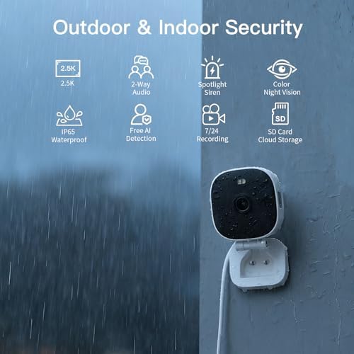 VIMTAG 5G/2.4G 4MP Cameras for Home Security-Outdoor/Indoor Camera for Dog/Cat/Pet/Nanny/Baby, Wired, Color Night Vision, Free AI Detection, 2-Way Audio, 24/7 SD Recording,Support Alexa Cloud SD Card