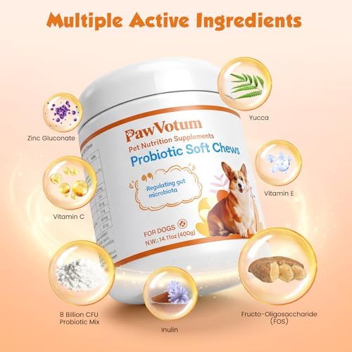 Probiotics for Dogs, for Diarrhea, Gas, Bloating & Itch Relief, 200 PCS