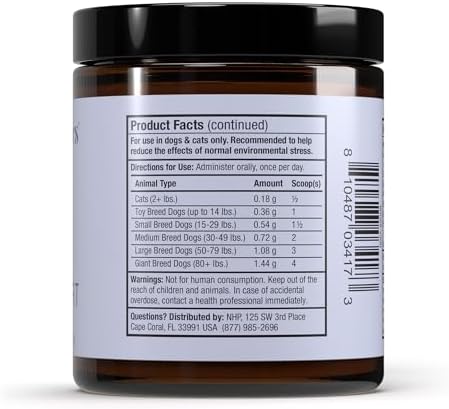 Bark & Whiskers Stress Support, Cheddar Cheese, 1.29 oz (102 Scoops)