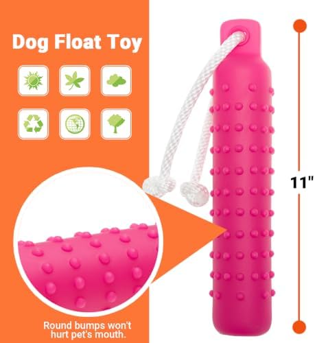 Dog Water Toys, 2 Pack Floating Bumper Fetch Toy Dummy | Interactive Retrieving Training Float Pet Rope Toy for Pool, Lake Outdoor Small Medium Large Dogs