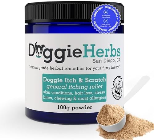 Natural Itch Relief & Allergy Support- TCM Herbal Powder for Hot Spots, Scratching & Yeast- Clears Damp Heat & Soothes Skin from Within- Human Grade, Doctor Formulated, 100% Natural