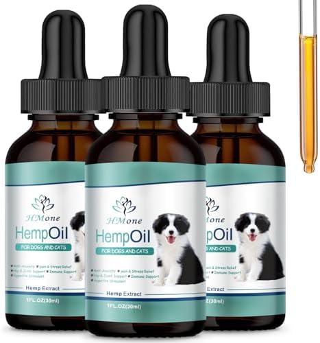 (3 Pack) Max Potency Hemp Oil for Dogs & Cats, 3-Pack