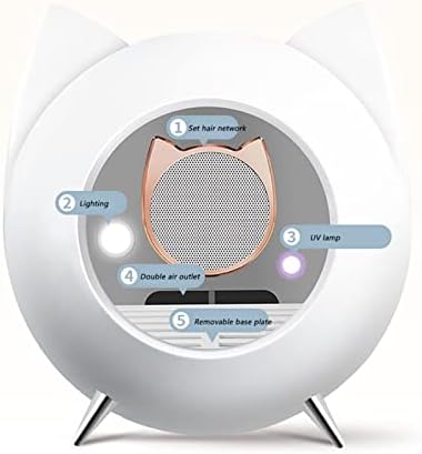 Cat Litter Box Pet Drying Box Home Water Blowing Machine Cats Dogs Dryer Hair Dry Bath(Pink)
