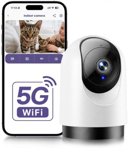 YOTON 2K Indoor Camera, 5G Wi-Fi Baby Monitor Pet Camera w/Motion Tracking