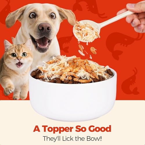 Wellix Freeze Dried Topper for Cats & Dogs, Antarctic Krill Treats, 7.05oz